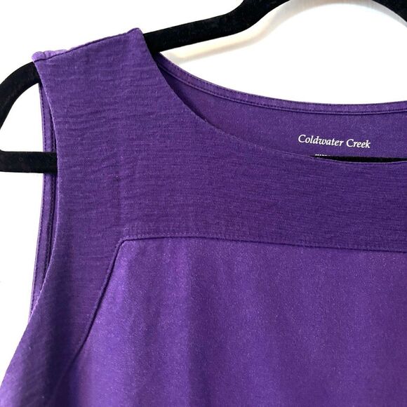 Coldwater Creek purple XL 16 sleeveless shell - Picture 2 of 8